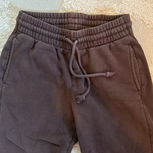 Aritzia Tna Cozy Fleece Boyfriend Sweatpant - Brown